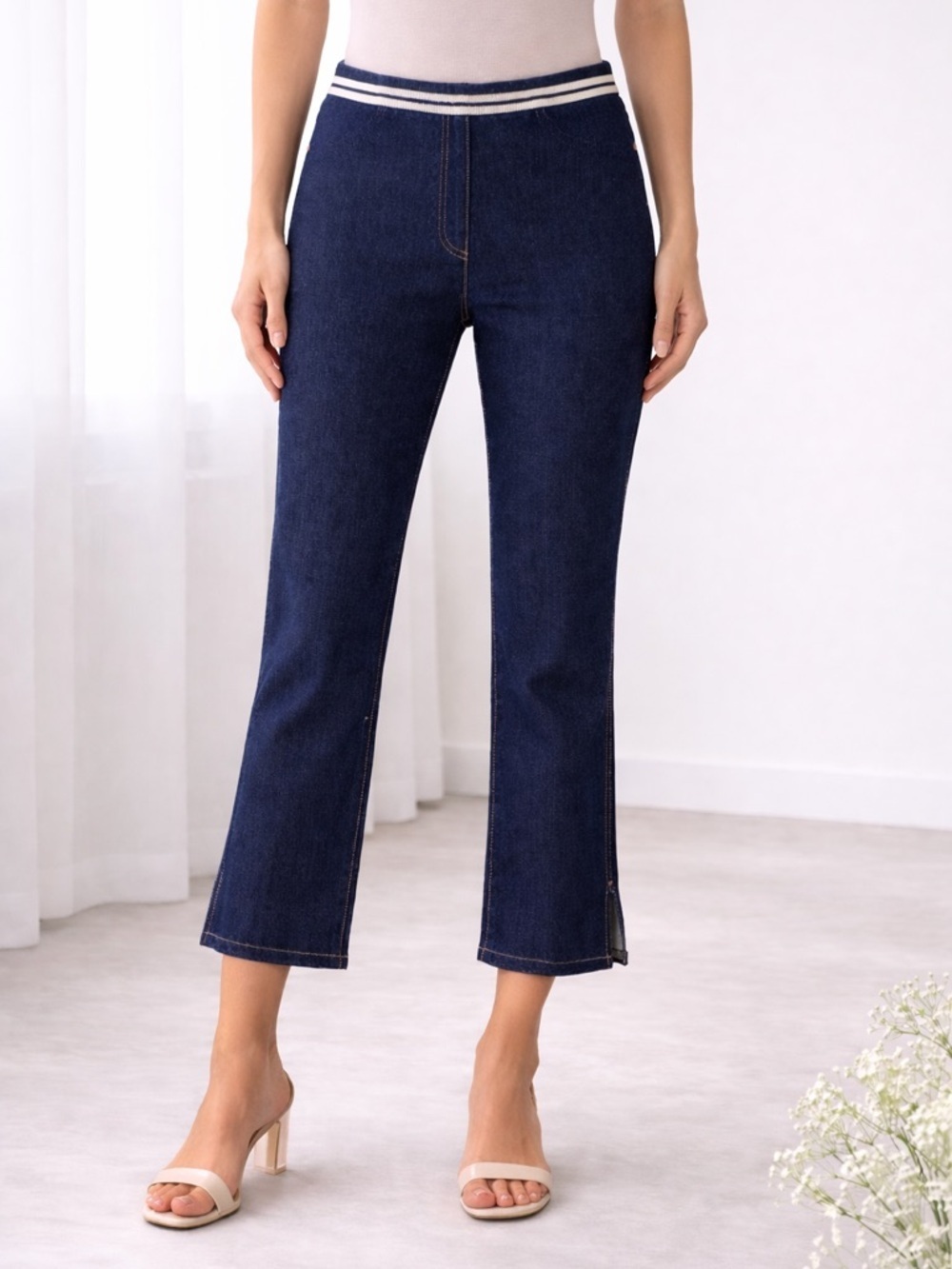 Vintage Renfrew USA Made Dark Wash Cropped Jeans Size 4 Slim Capri Ankle Denim